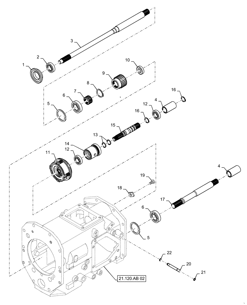 Схема запчастей Case IH FARMALL 40C - (31.110.00[02]) - PTO SHAFT, MECH, FARMALL 40C, 50C (31) - IMPLEMENT POWER TAKE OFF