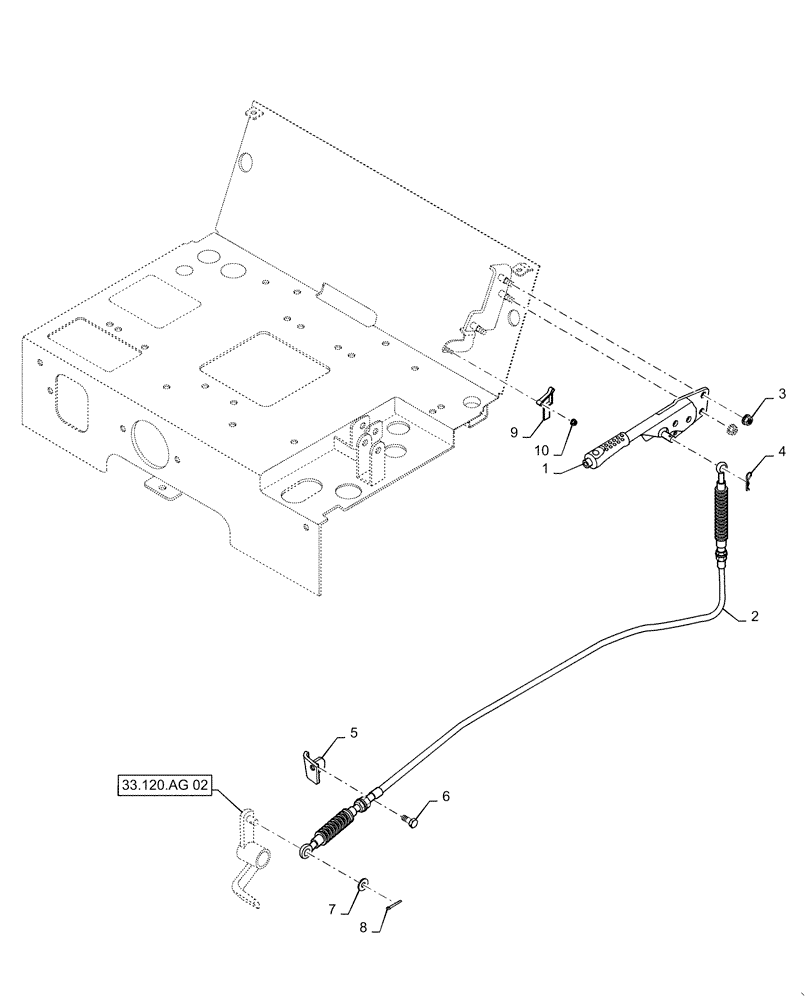 Схема запчастей Case IH FARMALL 30C - (33.110.00[01]) - PARKING BRAKE LEVER, HST, FARMALL 30C, 35C (33) - BRAKES & CONTROLS