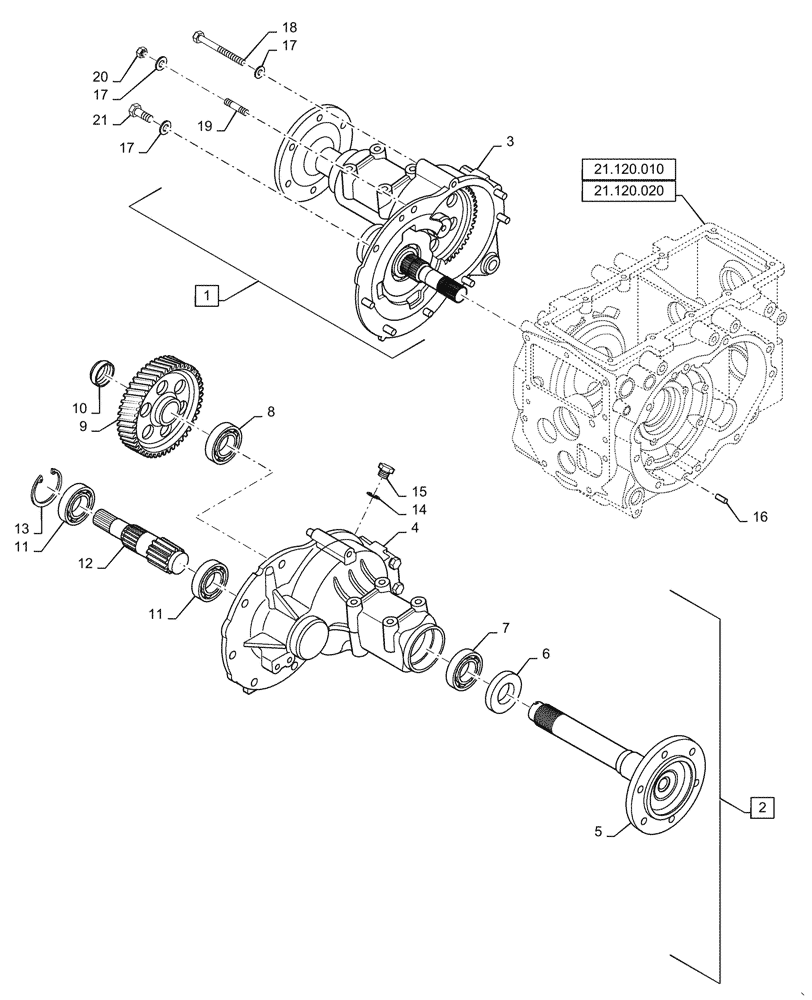 Схема запчастей Case IH FARMALL 35C - (27.106.010) - REAR AXLE (27) - REAR AXLE SYSTEM
