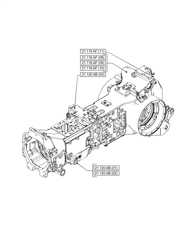Схема запчастей Case IH PUMA 200 - (21.000.00[01]) - SECTION INDEX - TRANSMISSION (21) - TRANSMISSION