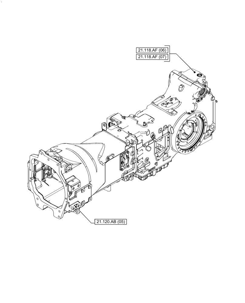 Схема запчастей Case IH PUMA 150 CVT - (00.000.21[02]) - PICTORIAL INDEX - TRANSMISSION (00) - GENERAL & PICTORIAL INDEX