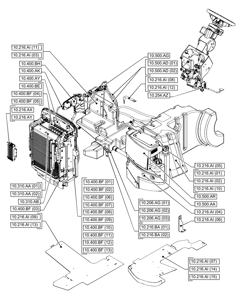 Схема запчастей Case IH PUMA 240 CVT - (10.000.00[02]) - SECTION INDEX - ENGINE (10) - ENGINE