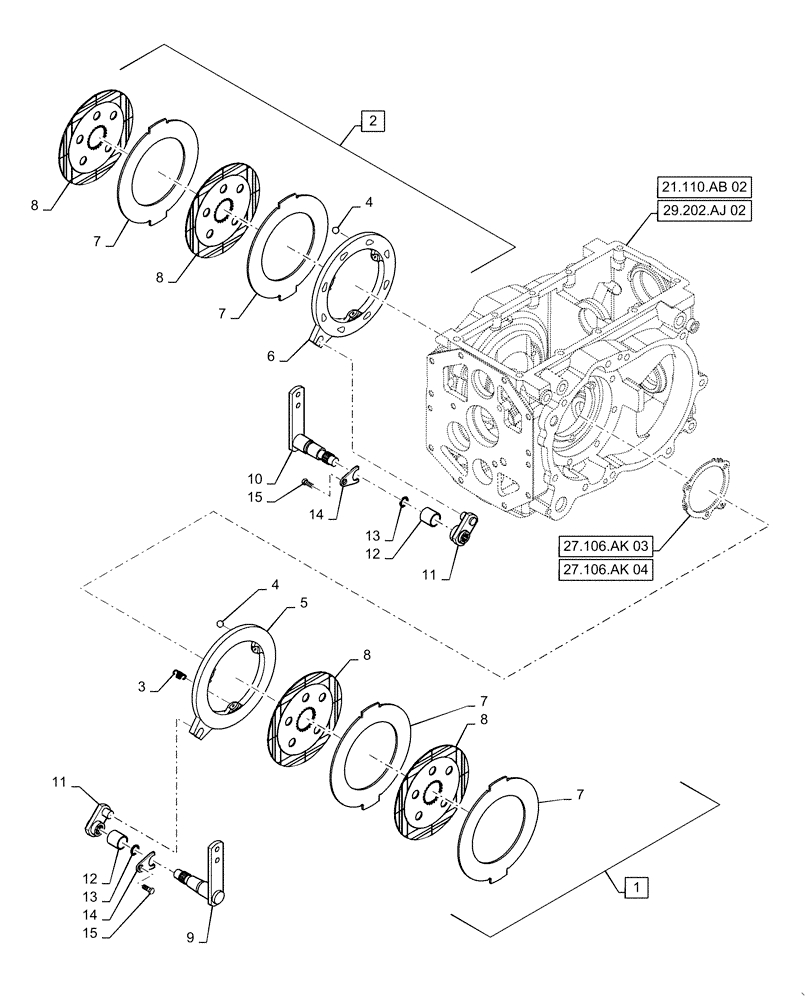 Схема запчастей Case IH FARMALL 40C - (33.120.00[02]) - BRAKE, FARMALL 40C, 50C (33) - BRAKES & CONTROLS