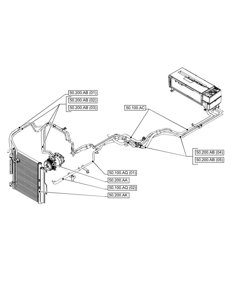 Схема запчастей Case IH PUMA 220 - (00.000.50[01]) - PICTORIAL INDEX - CAB CLIMATE CONTROL (00) - GENERAL & PICTORIAL INDEX