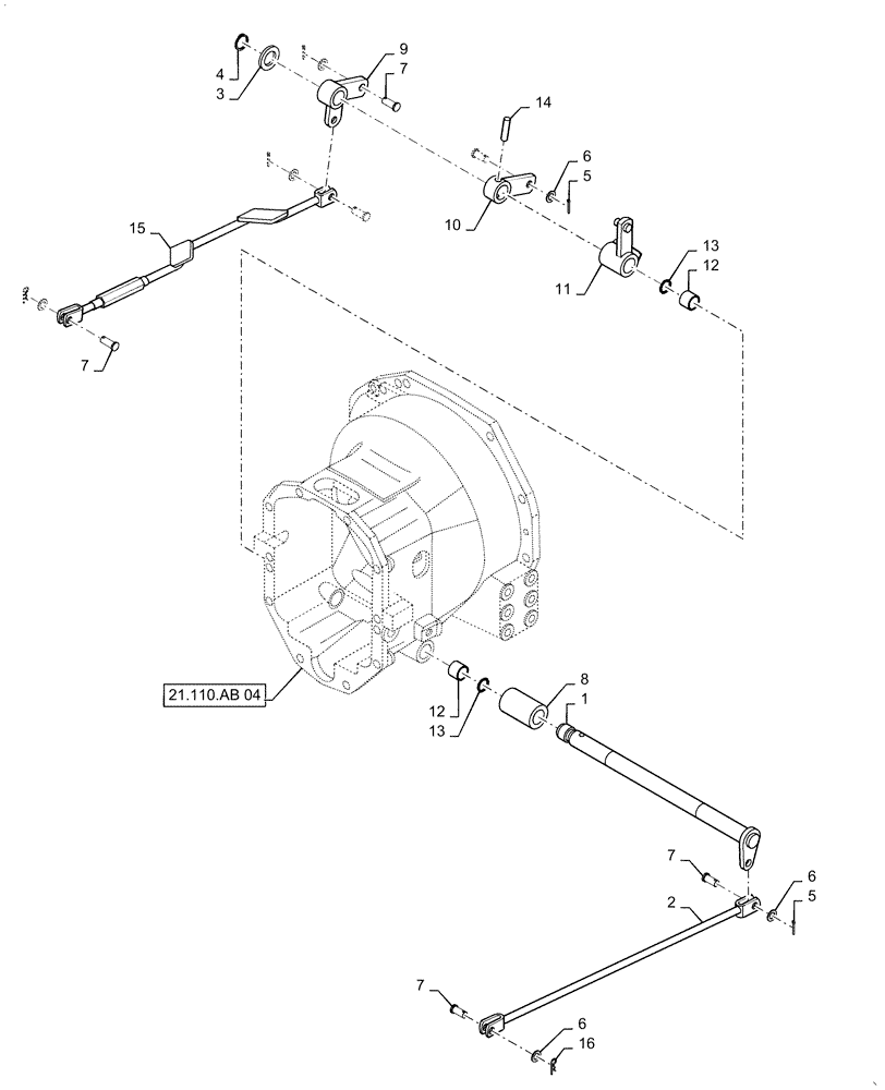 Схема запчастей Case IH FARMALL 40C - (33.120.AG[03]) - REAR BRAKE PEDAL, HST, FARMALL 40C, 50C (33) - BRAKES & CONTROLS