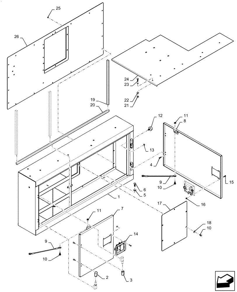 Схема запчастей Case IH TITAN 3530 - (88.100.01) - STORAGE GROUP (88) - ACCESSORIES