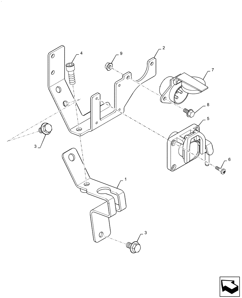 Схема запчастей Case IH MAGNUM 220 - (55.640.BH[01]) - ELEC CONNECTORS, TRAILER AND ISO BUS, NA (55) - ELECTRICAL SYSTEMS