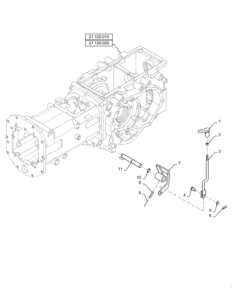 Схема запчастей Case IH FARMALL 40C - (23.304.010) - SHIFTER FORK, 4WD (23) - FOUR WHEEL DRIVE SYSTEM