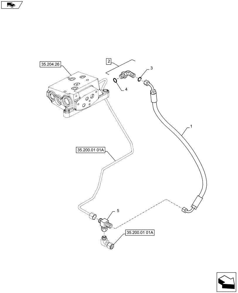 Схема запчастей Case IH PUMA 160 - (35.200.02) - VAR - 330856, 331856, 743686, 330862, 332862, 338851, 332855, 743733, 331553 - LIFTER LINES - PRESSURE PIPE (35) - HYDRAULIC SYSTEMS