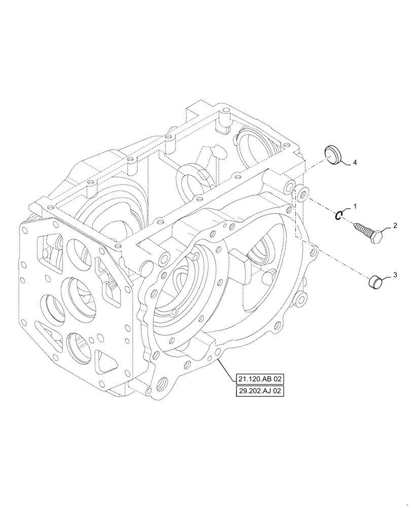 Схема запчастей Case IH FARMALL 50C - (31.101.AB[02]) - SHIFTING UNIT, PTO, FARMALL 40C, 50C (31) - IMPLEMENT POWER TAKE OFF