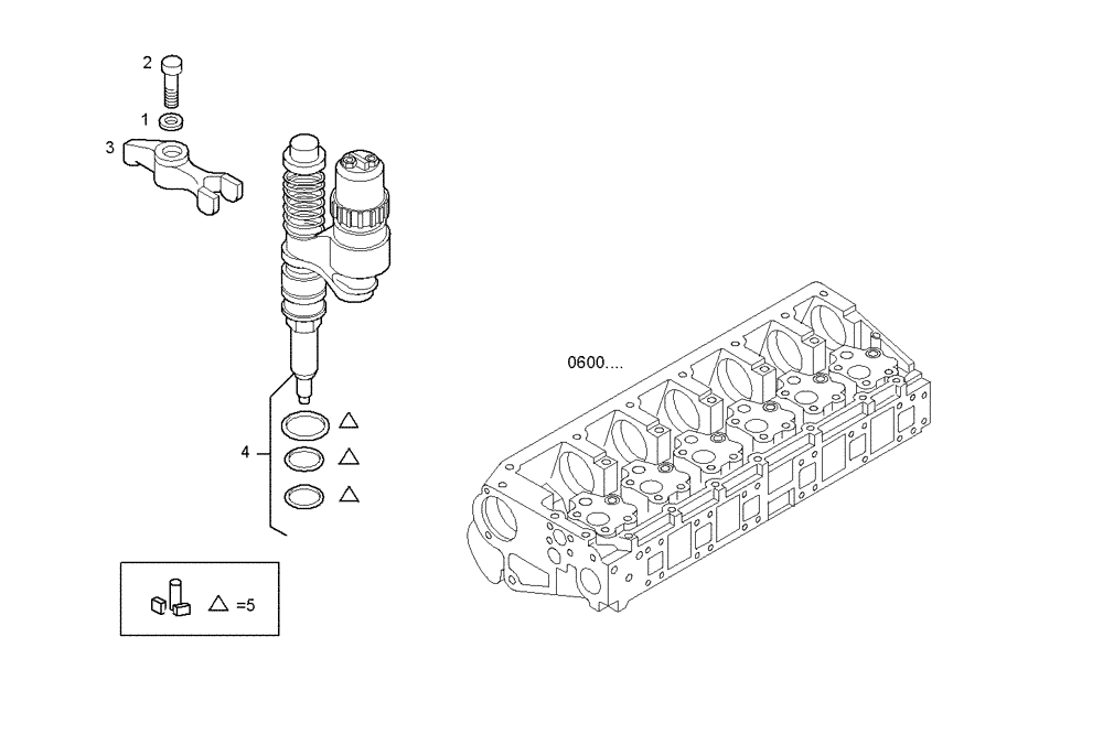 Схема запчастей Case IH F3AE0684E B006 - (1420.123) - INJECTORS 
