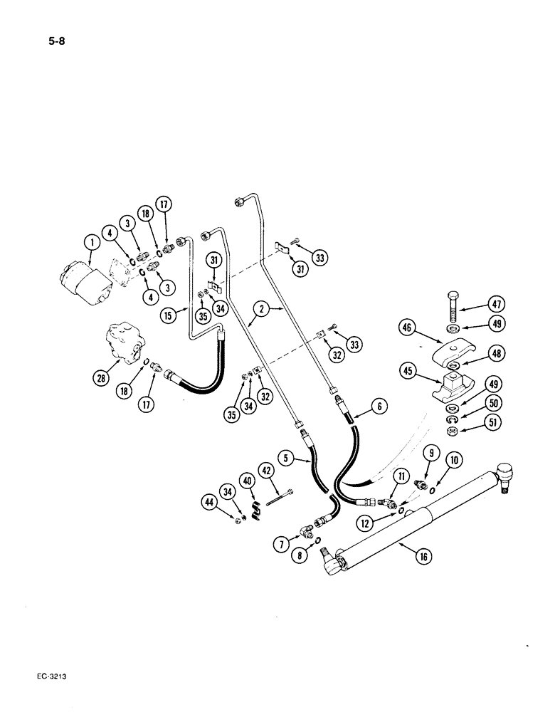 Схема запчастей Case IH 1896 - (5-08) - HYDROSTATIC STEERING SYSTEM (05) - STEERING