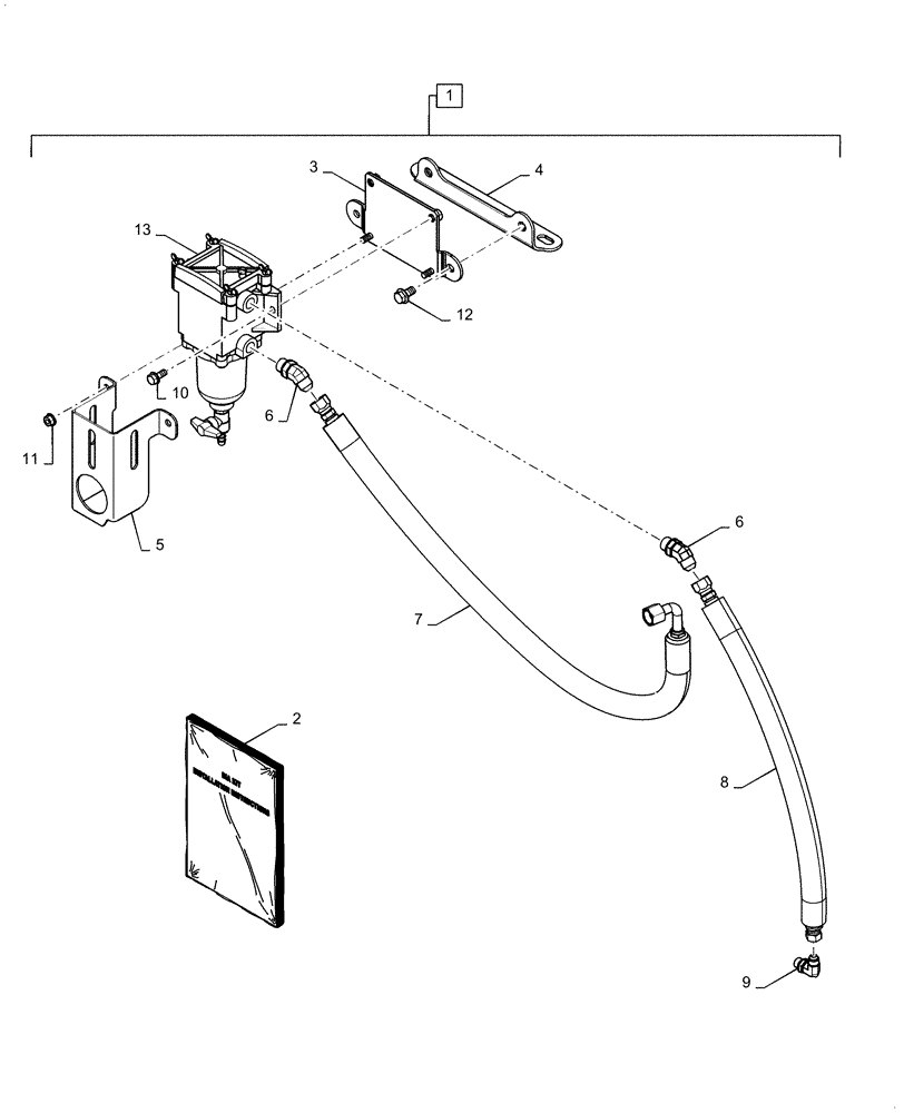 Схема запчастей Case IH MAGNUM 235 - (88.010.01) - DIA KIT, AUXILLARY FUEL FILTER (88) - ACCESSORIES