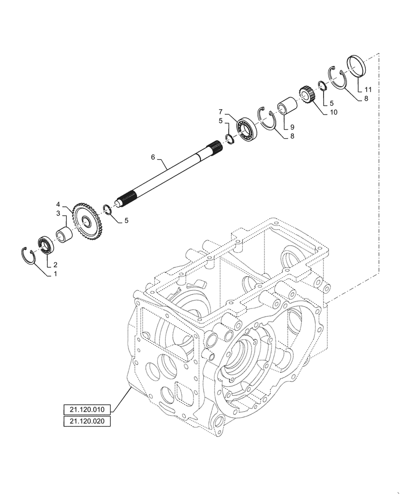 Схема запчастей Case IH FARMALL 40A - (31.201.030) - MID PTO, DRIVE SHAFT (31) - IMPLEMENT POWER TAKE OFF