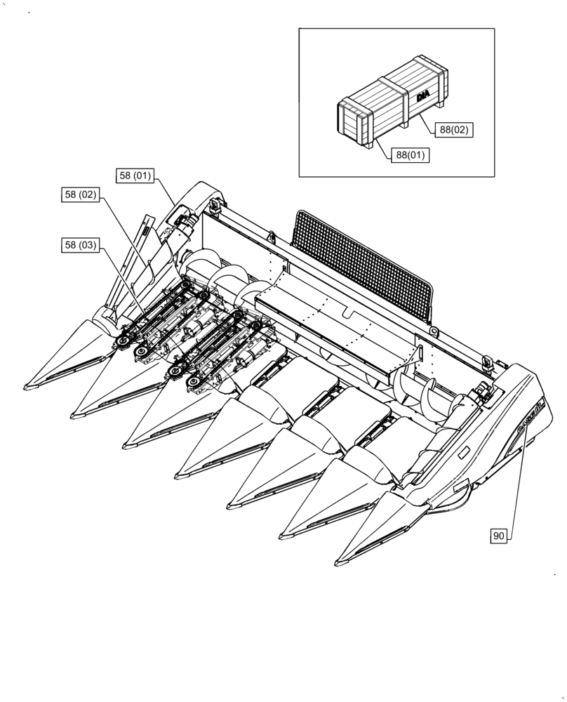 Схема запчастей Case IH 5506-55 - (00.000.00) - MAIN PICTORIAL INDEX - COMPLETE UNIT (00) - GENERAL & PICTORIAL INDEX