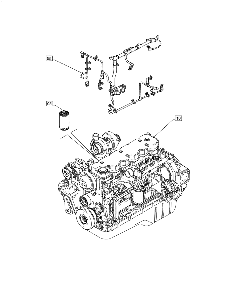 Схема запчастей Case IH F4HE9687N J104 - (00.000.00) - PICTORIAL INDEX - MAIN SECTIONS (00) - GENERAL & PICTORIAL INDEX