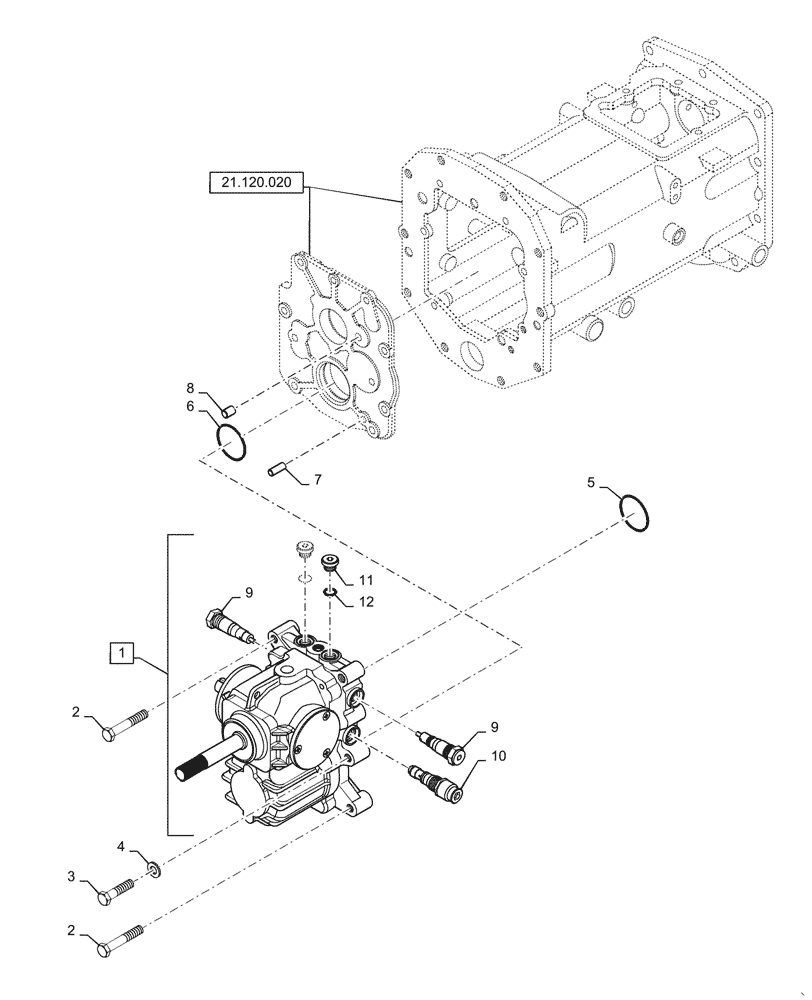 Схема запчастей Case IH FARMALL 40A - (29.202.010) - HYDROSTATIC PUMP (29) - HYDROSTATIC DRIVE