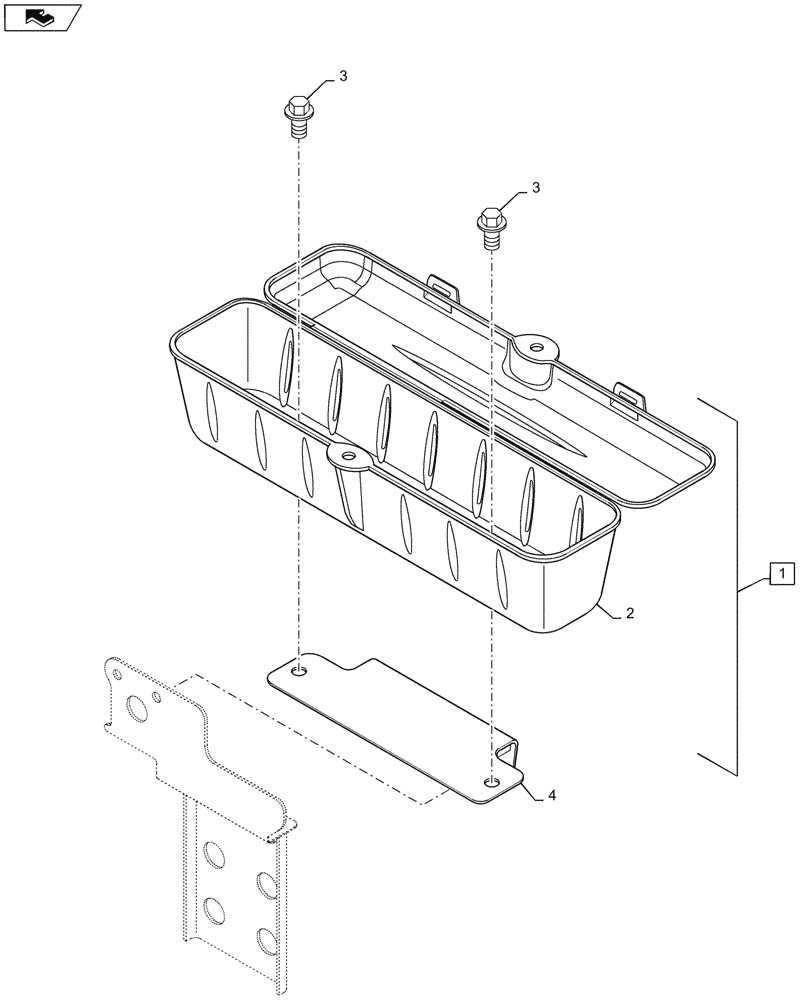 Схема запчастей Case IH FARMALL 35C - (88.100.090) - DIA KIT, TOOLBOX (88) - ACCESSORIES