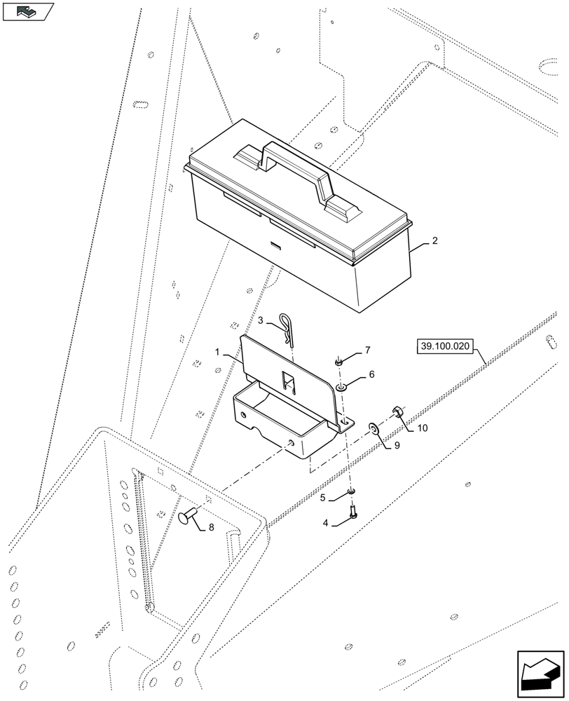 Схема запчастей Case IH LB324P - (05.102.031) - TOOLBOX - D085 (05) - SERVICE & MAINTENANCE