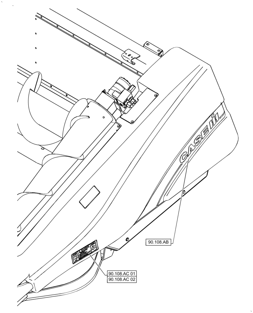 Схема запчастей Case IH 5506-65 - (00.000.90) - PICTORIAL INDEX - PLATFORM, CAB, BODYWORK AND DECALS (00) - GENERAL & PICTORIAL INDEX