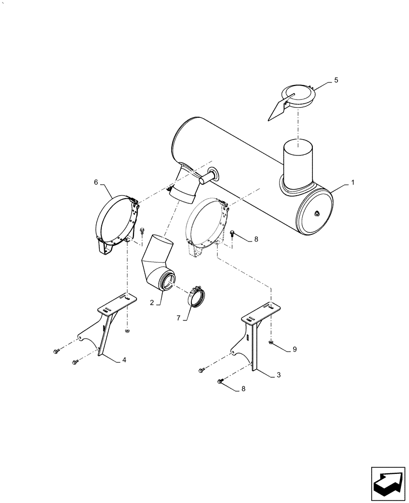 Схема запчастей Case IH AF4088 - (10.254.AI) - EXHAUST SYSTEM (10) - ENGINE