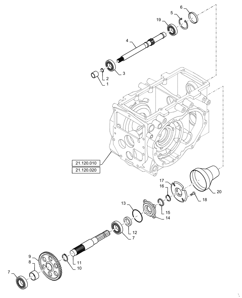 Схема запчастей Case IH FARMALL 40A - (31.201.010) - PTO, GEAR & DRIVE SHAFT (31) - IMPLEMENT POWER TAKE OFF