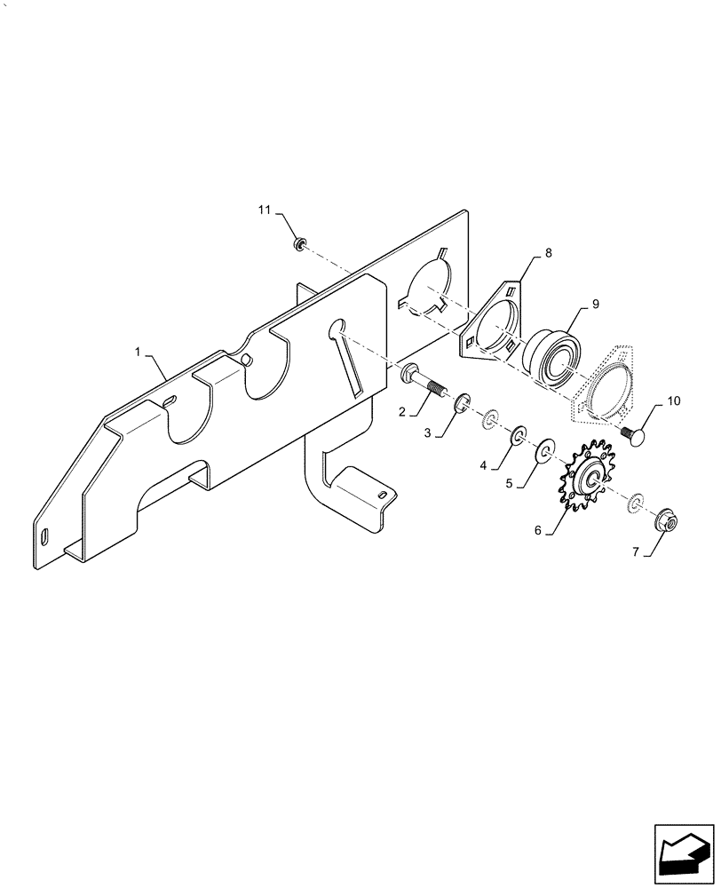 Схема запчастей Case IH AF4088 - (80.150.AJ) - TENSIONER ASSY, DRIVE UNLOADER (80) - CROP STORAGE/UNLOADING
