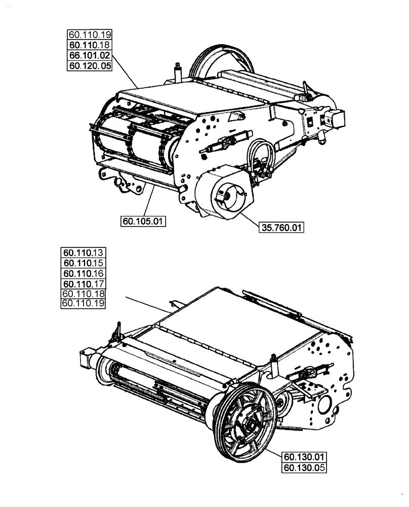 Схема запчастей Case IH 2577 - (60.000.00) - SECTION INDEX - PRODUCT FEEDING (60) - PRODUCT FEEDING