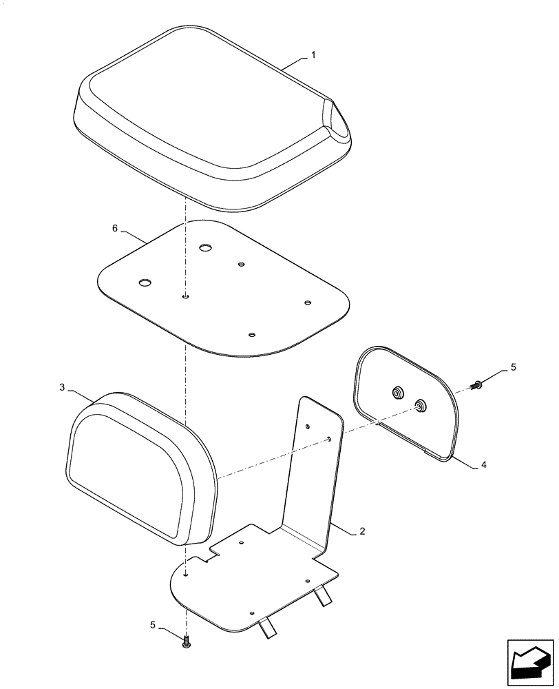 Схема запчастей Case IH PATRIOT 3340 - (90.151.AC[02]) - DELUXE TRAINING SEAT ASSY (90) - PLATFORM, CAB, BODYWORK AND DECALS