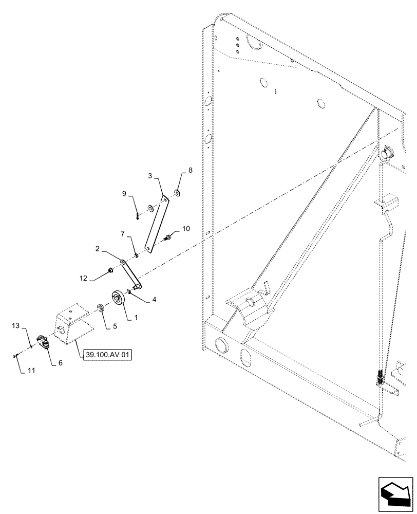 Схема запчастей Case IH RB455 - (55.629.AC[01]) - BALE SIZE SENSOR (55) - ELECTRICAL SYSTEMS