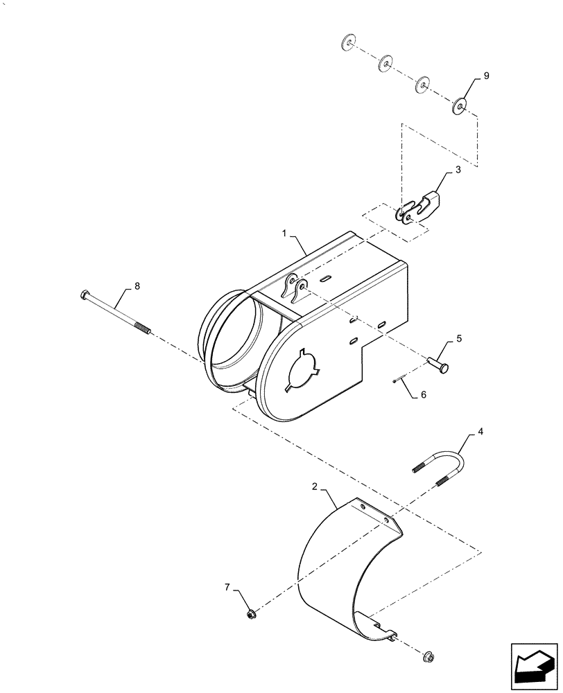 Схема запчастей Case IH AF4088 - (80.101.AR[05]) - BOOT, TAILINGS ELEVATOR (80) - CROP STORAGE/UNLOADING