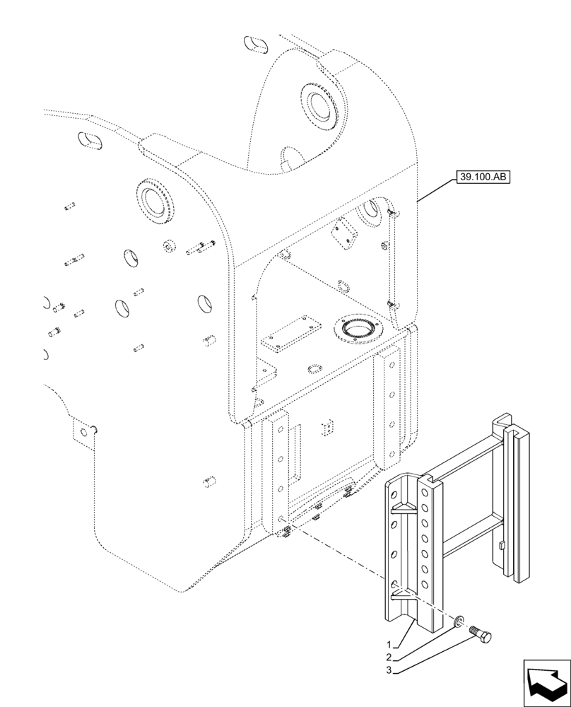 Схема запчастей Case IH FARMLIFT 735 - (37.100.AK) - VAR - 749358 - SLIDER, FRAME (37) - HITCHES, DRAWBARS & IMPLEMENT COUPLINGS