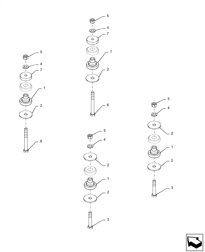 Схема запчастей Case IH PATRIOT 3240 - (90.150.AE[01]) - CAB SUSPENSION (90) - PLATFORM, CAB, BODYWORK AND DECALS