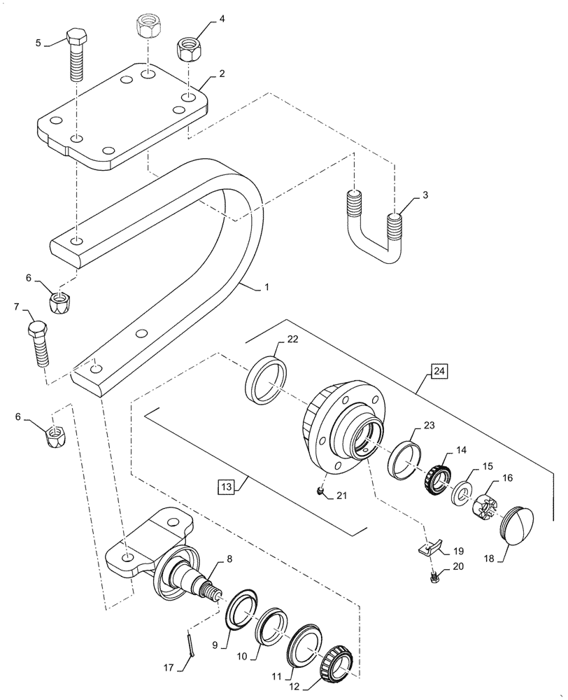 Схема запчастей Case IH ECOLO-TIGER 875 - (75.200.AE[05]) - CUSHION DISK MOUNT LEFT AND RIGHT (75) - SOIL PREPARATION