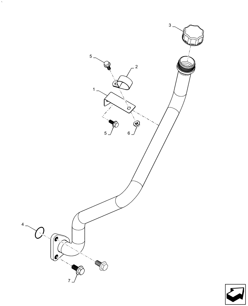 Схема запчастей Case IH AF4088 - (10.304.AS) - OIL FILL & DIPSTICK (10) - ENGINE