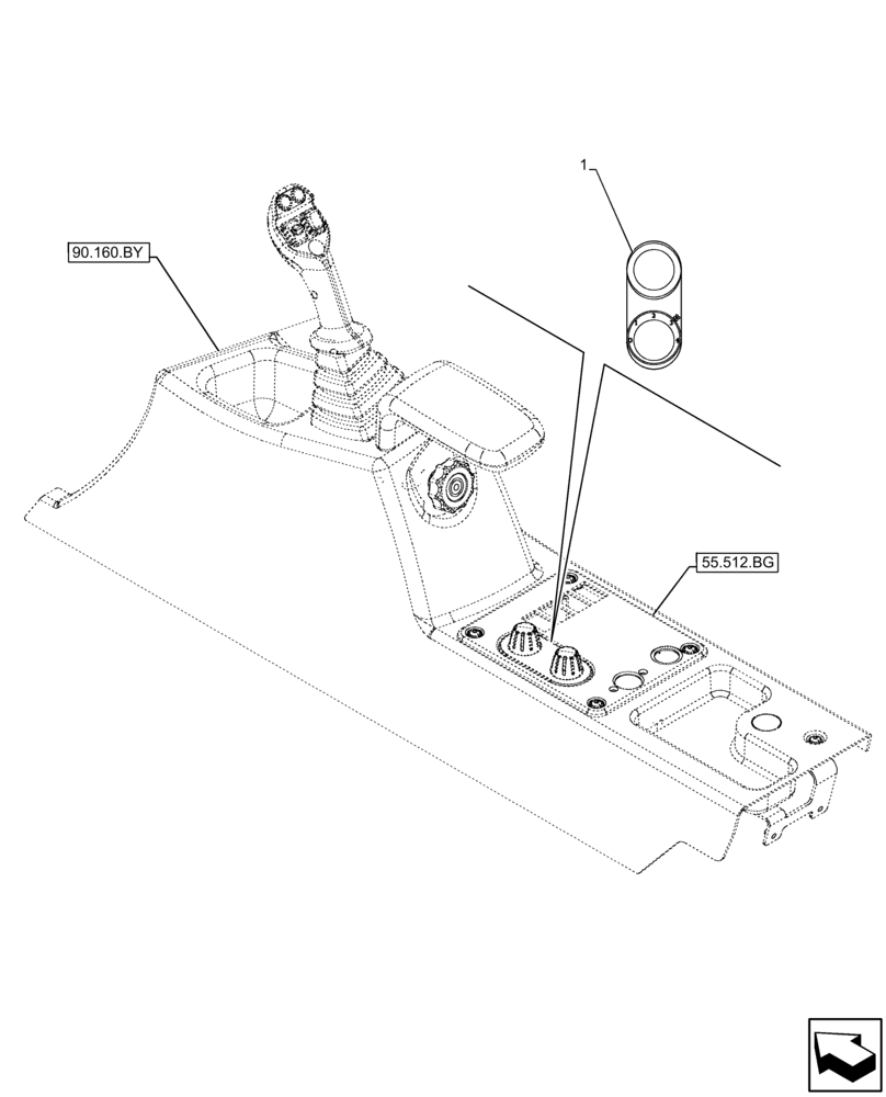 Схема запчастей Case IH FARMLIFT 632 - (90.108.AA[04]) - VAR - 749193 - DECALS, AIR CONDITIONER, CONTROL PANEL (90) - PLATFORM, CAB, BODYWORK AND DECALS