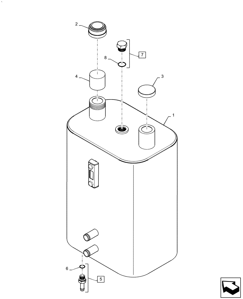Схема запчастей Case IH AF4088 - (35.300.AQ) - HYDRAULIC, OIL RESERVOIR, USE FOR 2016 (35) - HYDRAULIC SYSTEMS
