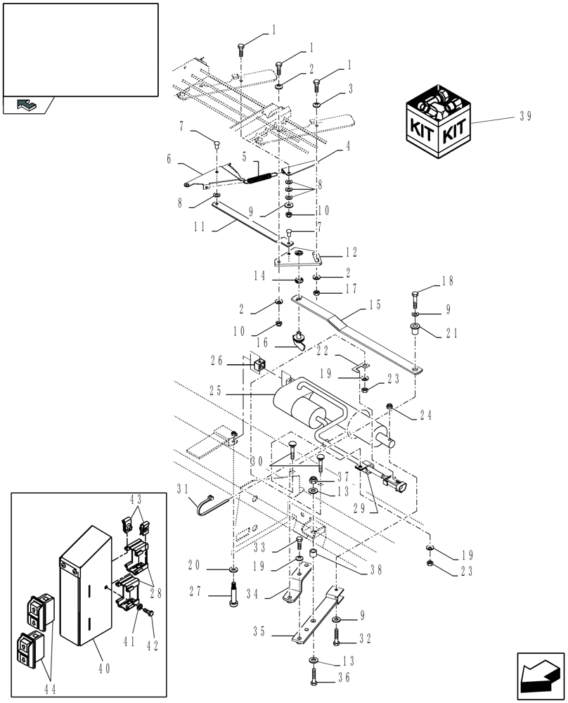 Схема запчастей Case IH 7120 - (74.114.03[02]) - REMOTE UPPER SIEVE ADJUSTMENT--7120 ONLY (74) - CLEANING