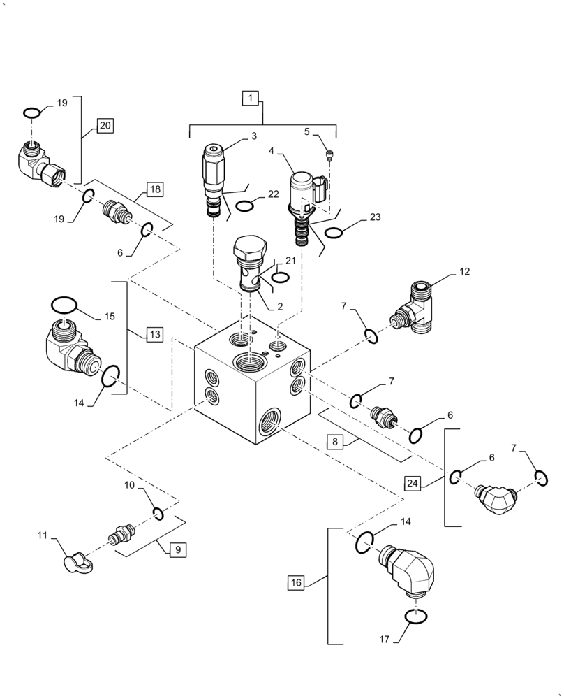 Схема запчастей Case IH AF4077 - (35.102.AE) - VALVE, SEPARATOR, REGULATOR (35) - HYDRAULIC SYSTEMS