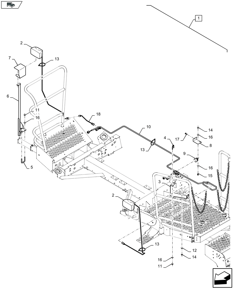 Схема запчастей Case IH 4408F-30 - (88.055.003) - DIA KIT : LIGHT KIT - ROTARY COMBINE (88) - ACCESSORIES