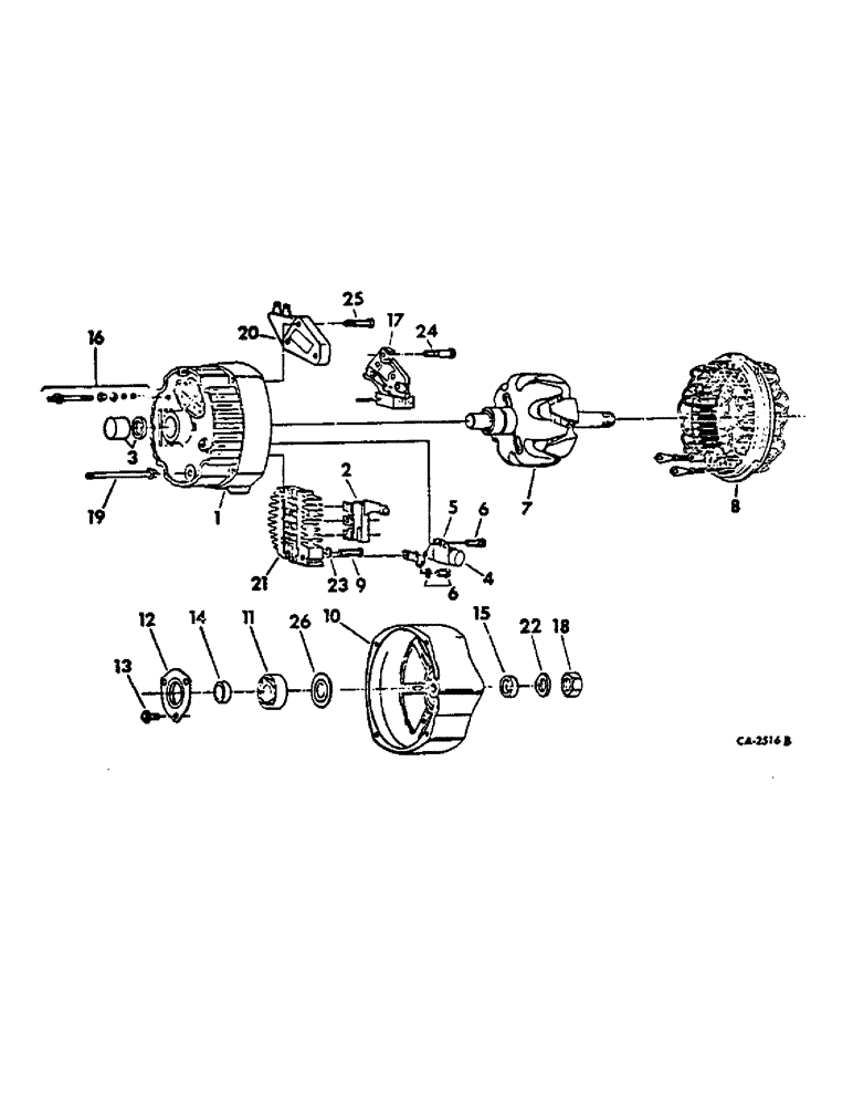 Схема запчастей Case IH 674 - (08-02) - ELECTRICAL, ALTERNATOR-GENERATOR, DELCO REMY (06) - ELECTRICAL