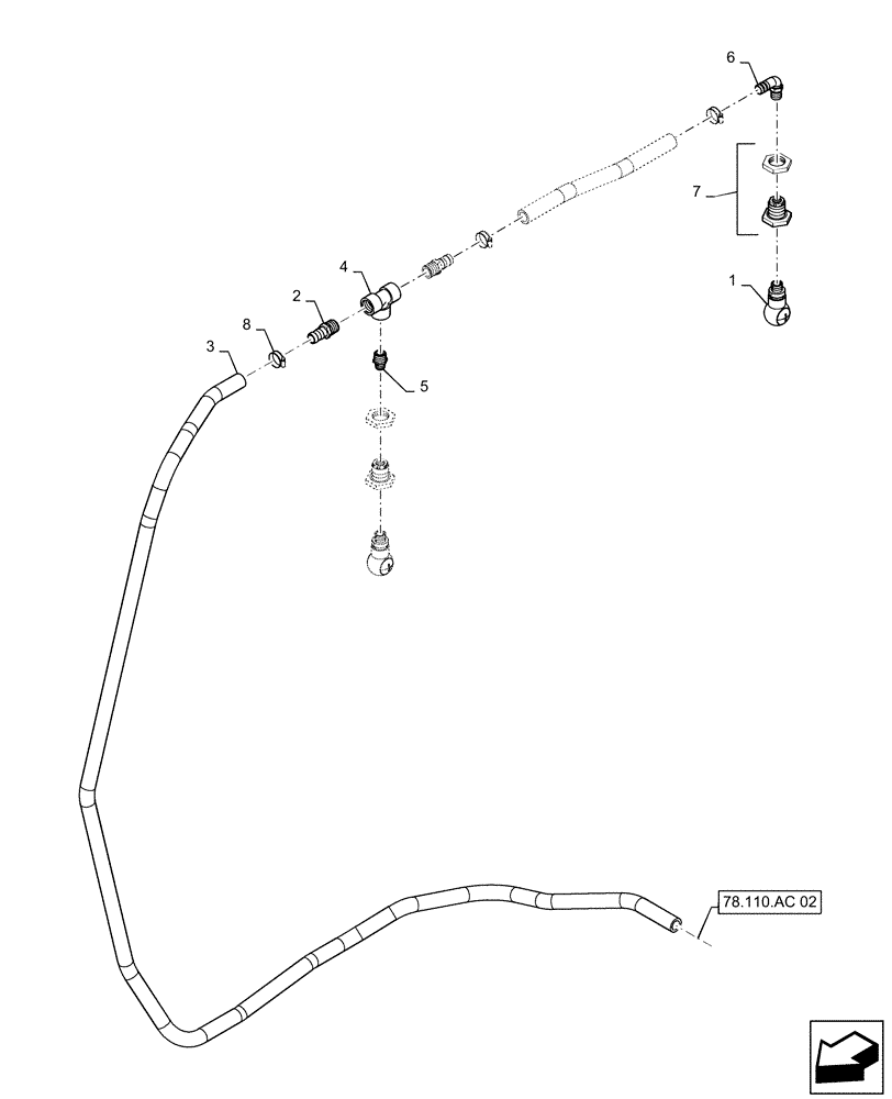 Схема запчастей Case IH PATRIOT 3340 - (78.110.AA[02]) - PRODUCT TANK RINSE, BSN YGT042519 (78) - SPRAYING