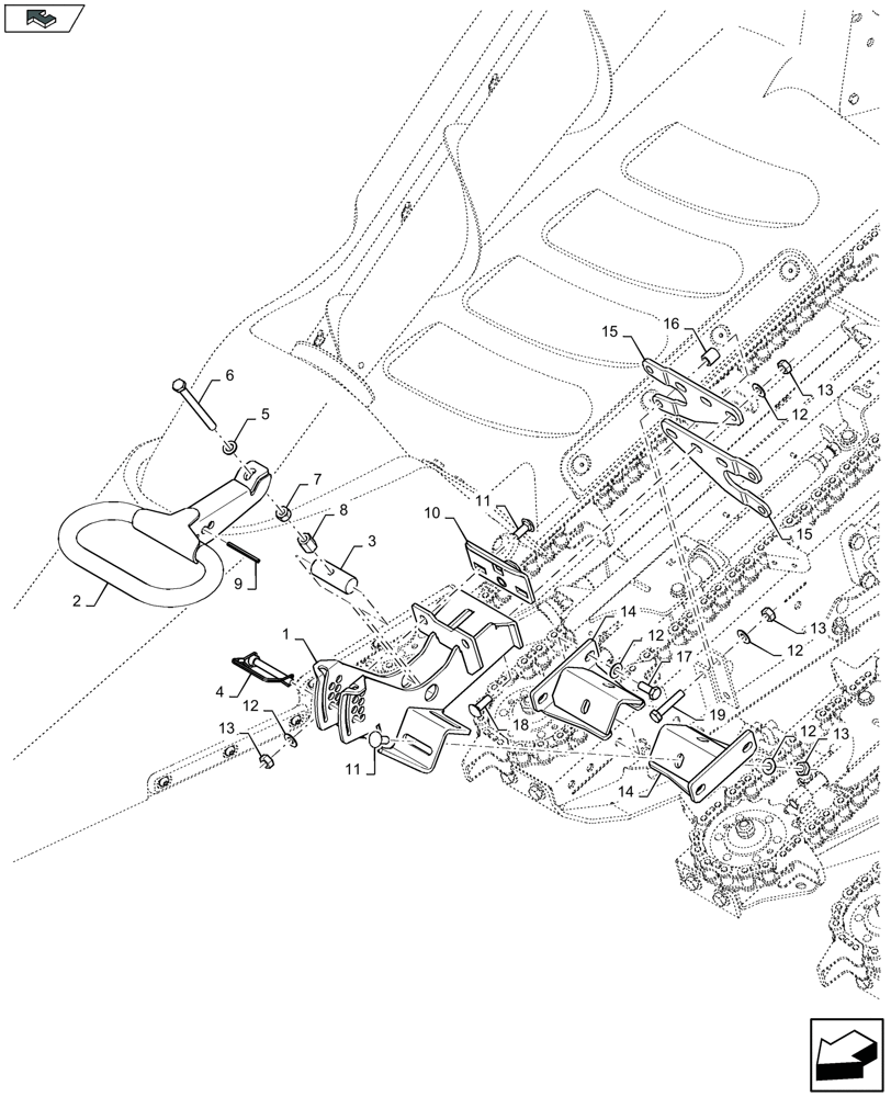Схема запчастей Case IH 4412F-30 - (58.130.330) - DIVIDER MOUNT (58) - ATTACHMENTS/HEADERS