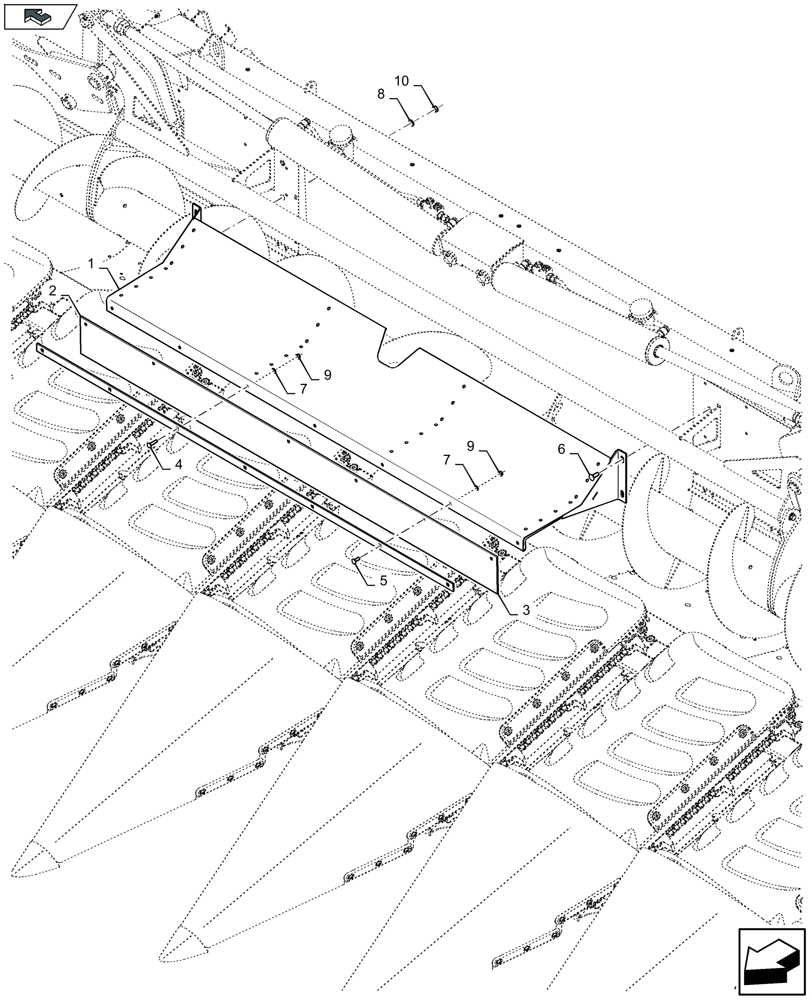 Схема запчастей Case IH 4408F-30 - (58.208.620) - AUGER PROTECTION (58) - ATTACHMENTS/HEADERS