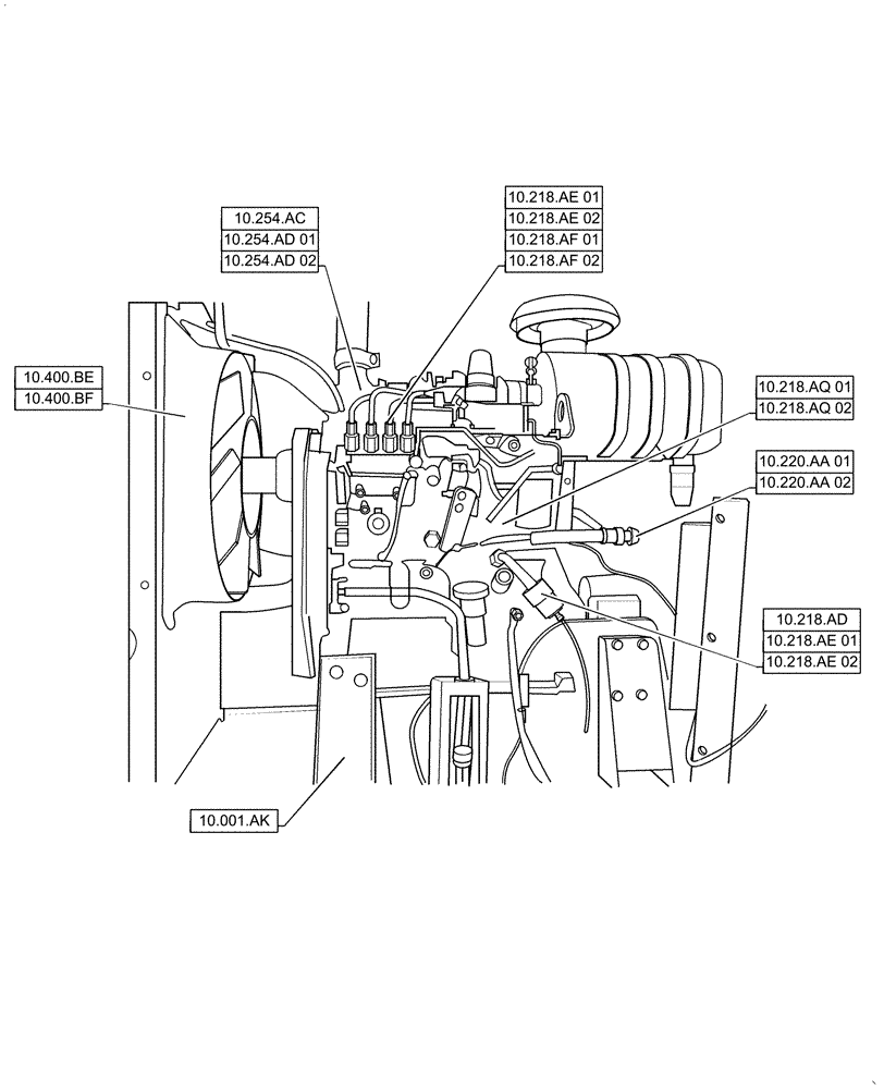 Схема запчастей Case IH RPZ85 - (10.000.00[01]) - SECTION INDEX - ENGINE (10) - ENGINE