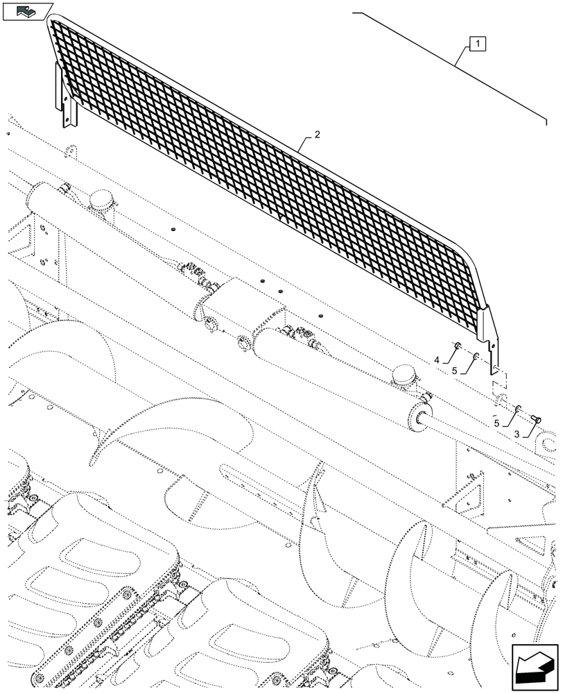 Схема запчастей Case IH 4408F-30 - (88.058.010) - DIA KIT : DUSTSCREEN (88) - ACCESSORIES