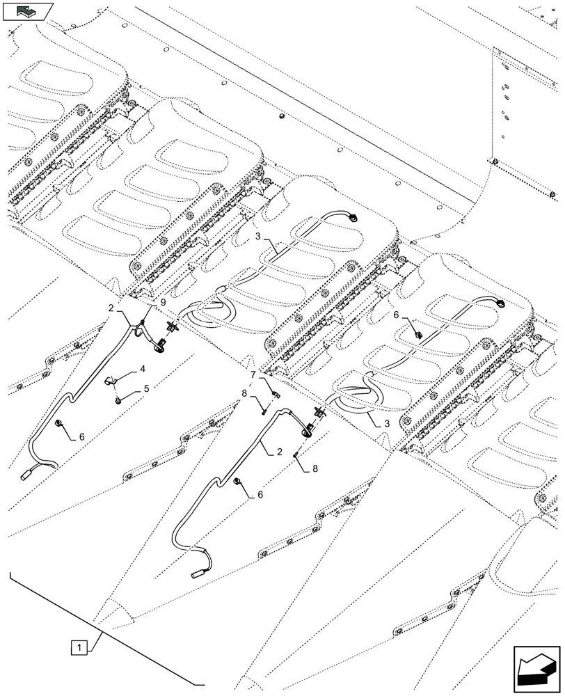 Схема запчастей Case IH 4408F-30 - (88.055.012[01]) - DIA KIT : ROW GUIDANCE SENSOR KIT (88) - ACCESSORIES
