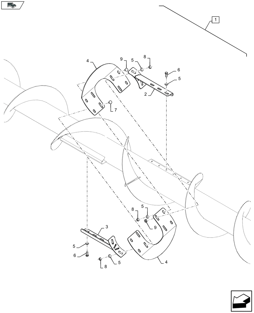 Схема запчастей Case IH 4408F-30 - (88.058.007) - DIA KIT : CENTRAL AUGER DISC KIT (88) - ACCESSORIES