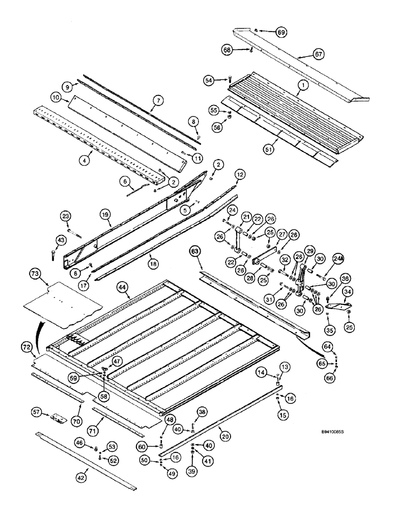 Схема запчастей Case IH 2166 - (9B-40) - CHAFFER SIEVE (14) - ROTOR, CONCANVES & SIEVE