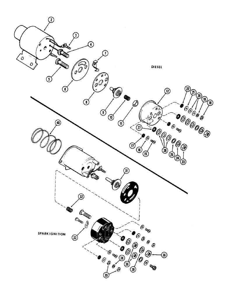 Схема запчастей Case IH 870 - (096) - A42326 SOLENOID, (336B) DIESEL ENGINE (04) - ELECTRICAL SYSTEMS